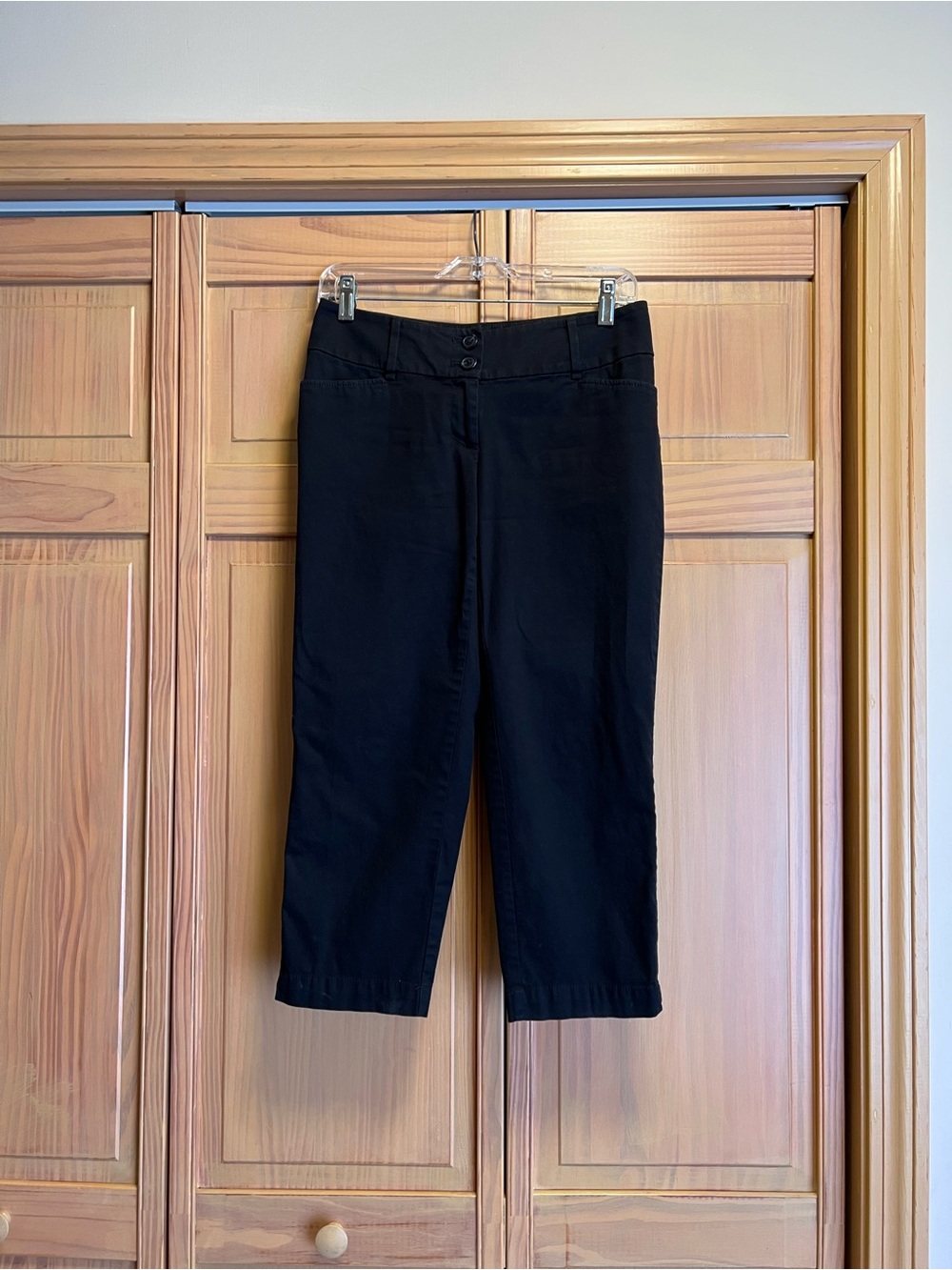 LOFT Curvy crop black pants